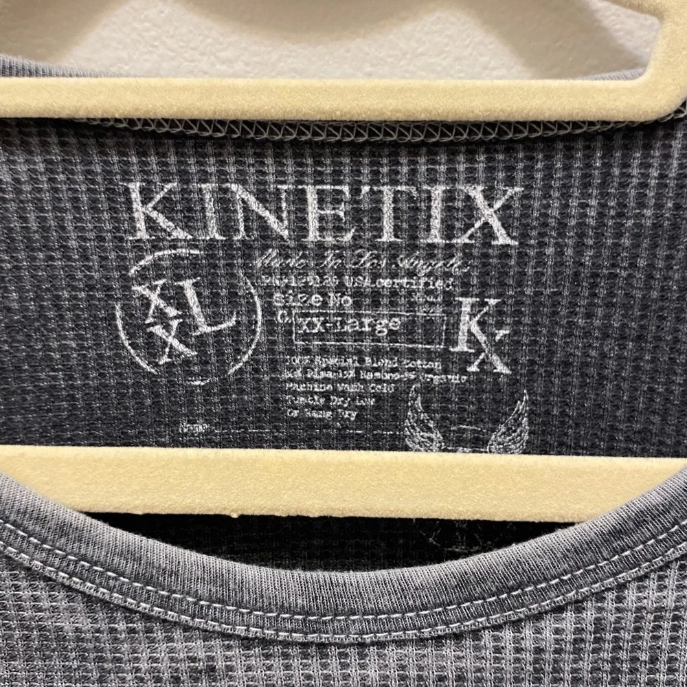 kinetix men’s long sleeve tee base color gray xl - Picture 7 of 12